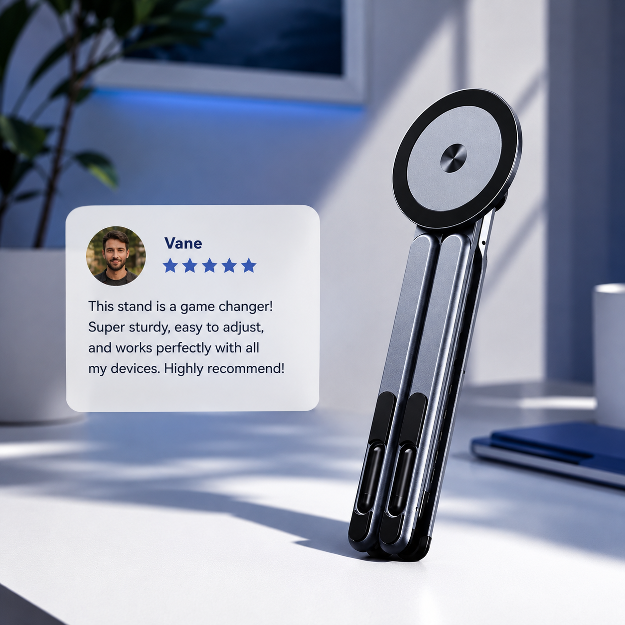 Foldable Magnetic Car Phone Holder